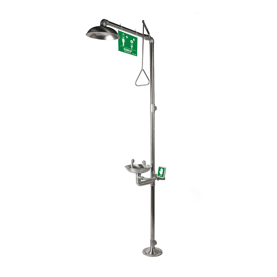 Emergency Shower and Eyewash, Stainless Steel, Combination Unit, Standard - ESW010MS